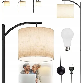 Stojací lampa STOJACÍ LED LAMPA 175CM E27 12W 3 BARVY KOVOVÁ DO OBÝVÁKU A LOŽNICE