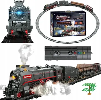 Vláček a vláčkodráha ELEKTRICKÁ VLÁČKODRÁHA VLAK VLÁČEK PÁRA ŽELEZNIČNÍ TRAŤ