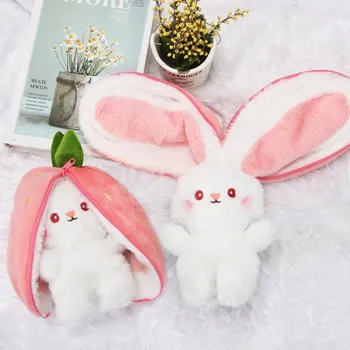 plyšák 25cm Králík 2v1 v Jahodě Králíček Jahoda Plyšová Hračka