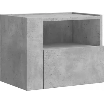 Noční stolek Noční noční stolek, dřevěný, Betonu šedý, 45x30x35 cm