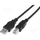 Kabel USB 2.0 USB A vidlice, USB B vidlice niklovaný 1,8m