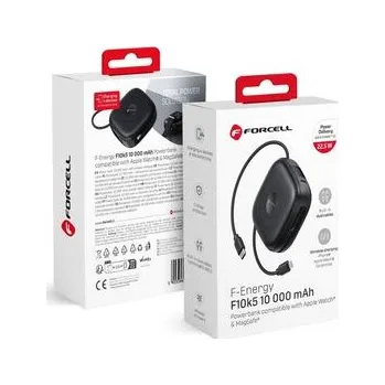 Powerbanka Powerbanka s MagSafe Forcell F-Energy F10K5 PD3.1 QC3.0 3A 22,5 W 10 000 mAh, kompatibilní s Apple Watch, černá - Forcell + zdarma možnost vyzkoušet a vrátit zboží do 30 dní