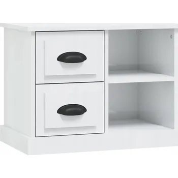 Noční stolek Bílý noční stolek se 2 zásuvkami, 60 x 35,5 x 45 cm