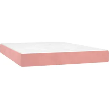 Matrace Taštičková Matrace Sametová bílo-růžová 140 x 190 x 20 cm
