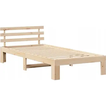 Postel Rám postele z masivního borovicového dřeva 90 x 200 cm, hnědý