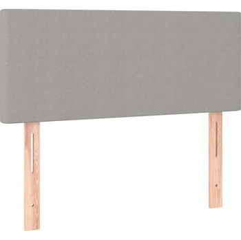 Čelo postele nastavitelná, světle šedá, polyester, 100 x 5 x 78/88 cm