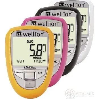 Glukometr Wellion LUNA Duo s příslušenstvím měřicí systém pro měření glukózy a cholesterolu,