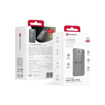 Pouzdro na mobilní telefon Powerbanka kompatibilní s MagSafe Forcell F-Energy SuperSlim F5K8 QC4.0 PD3.0 15 W 5000 mAh šedá 0INT - Forcell + zdarma možnost vyzkoušet a vrátit zboží do 30 dní
