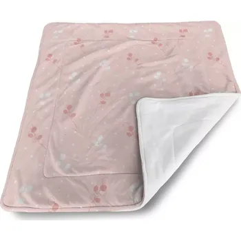 deka Sablio Deka pro miminko Bílé a růžové květy - 90x120 cm