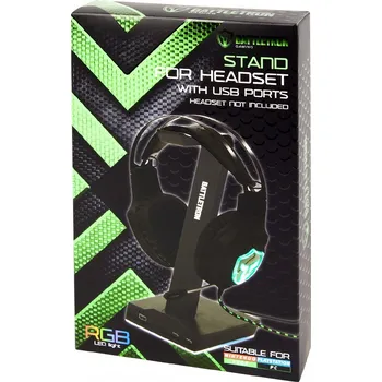 Sluchátka PODSVÍCENÝ STOJAN NA SLUCHÁTKA s 3x USB Battletron