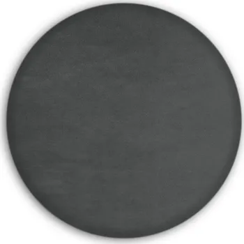 Čalouněný nástěnný panel kolo - průměr 30 cm, výška 5 cm - tmavě šedá