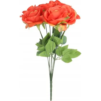 umělá květina KYTICE 9 ELEGANTNÍCH RŮŽÍ 48 CM FIALOVÁ BARVA JAKO ŽIVÉ