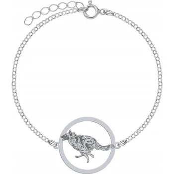 Náramek Stříbrný náramek s psem Ovčák Tervueren