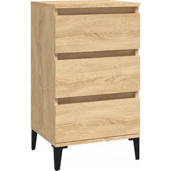 Noční stolek Noční stolek industriální, dub sonoma, 40 x 35 x 70 cm