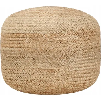 Taburet Puf / podnožka z pletené juty, výplň EPS pěna, 45x30 cm