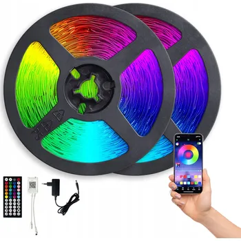 LED osvětlení LED pásek RGB 5050 SMART HOME ovládání aplikací 20M DÁLKOVÝ OVLADAČ Bluetooth hudba sada
