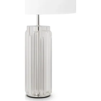 Lampička Stolní lampa s vyřezávaným sklo a bílým stínidlem 52 cm do ložnice Maytoni