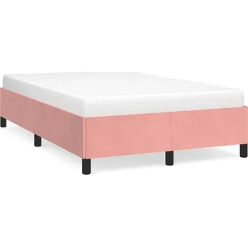 Postel Rám postele sametový růžový 203 x 123 x 35 cm, vhodná matrace 120 x 200 cm