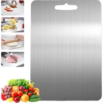 Kuchyňské prkénko Oboustranné prkénko na krájení vyrobené z nerezové oceli. Pevné a odolné.