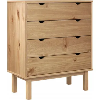 Komoda Komoda OTTA z masivního borovicového dřeva, 76,5 x 39,5 x 90 cm, 4 zásuvky