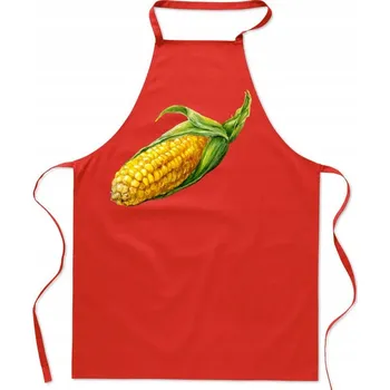 Kuchyňská zástěra Kuchyňská Zástěra Kukuřice Zelenina Potisk Dárek pro Kuchaře