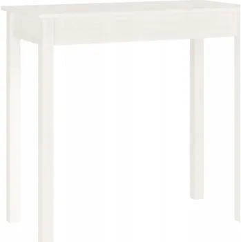 Konferenční stolek Konzolový stolek z masivního borovicového dřeva, bílý, 80x40x75 cm