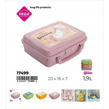 Svačinový box Dětský box na svačinu 1.9L 20cm 1 Ks