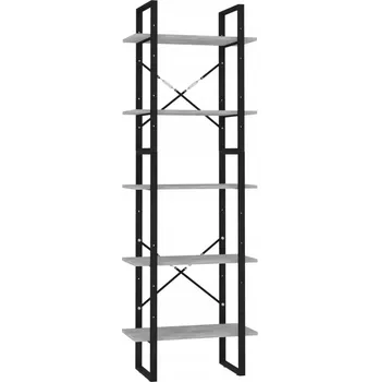 Knihovna Regál na knihy v industriálním stylu, šedá betonu, 60x30x105 cm, 60x30x70 cm