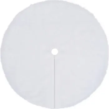 Vánoční dekorace Podložka pod vánoční stromek z umělé kožešiny, bílá, průměr 150 cm, otvor 10 cm