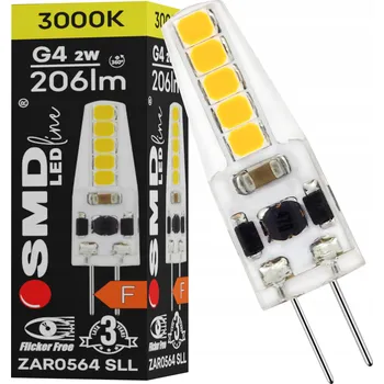 Žárovka LED žárovka G4 SMD LEDline 2W 206 lm 12V AC/DC teplá bílá