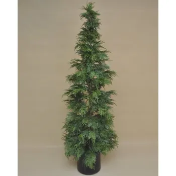 umělá květina Umělý Vánoční Stromek Zelená Thuja v Květináči 180 cm Sváteční Dekorace Gumovaný