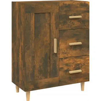Komoda Klasická boční skříňka z dřevěného materiálu, kouřový dub, 69,5