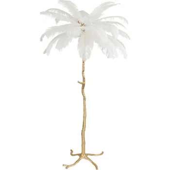 Stojací lampa Stojací lampa EMU, bílá pírka, 170 cm