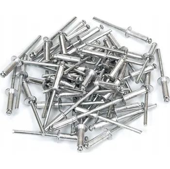 Nýt 50x Trhací nýty 4x12,5 mm HLINÍKOVÉ Pozinkované OCELOVÉ ODOLNÉ Nýt