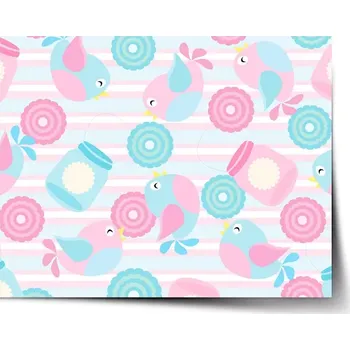 Plakát Sablio Plakát Roztomilí ptáčci - 60x40 cm