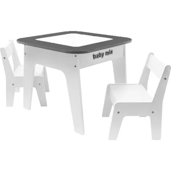 Dětský stůl Dětský stůl a židle Baby Mix Leaf Grey