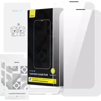 Tvrzené sklo Baseus Corning pro iPhone 13 Pro Max/14 Plus se zabudovaným prachovým filtrem