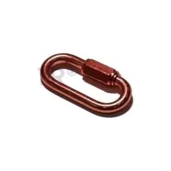 Článek Rapid červený hliníkový oválný 6 mm, eloxovaný hliník, nosnost 115 kg