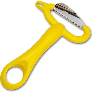 Kuchyňská škrabka Extra ostrá škrabka z nerezové oceli Suncraft Fit Peeler - žlutá