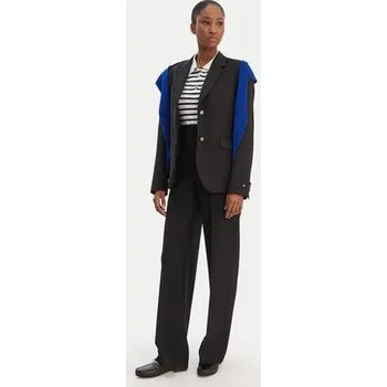 Pánské oblečení Tommy Hilfiger Kalhoty z materiálu WW0WW47799 Černá Straight Fit 40