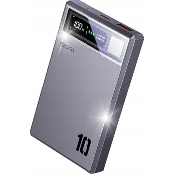 Powerbanka Yesido Powerbanka YP61 10 000 mAh 22,5 W USB-A+C PD20W + 15W MagSafe, LED, šedá
