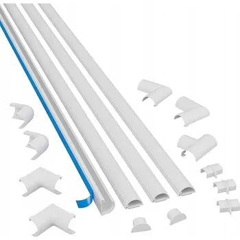 elektroinstalační lišta D-LINE Krycí lišta na kabely 4 x 20 mm x 10 mm bílá