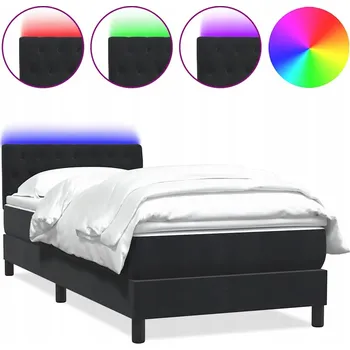 Postel Čalouněná jednolůžková postel VidaXL 80x220 černá