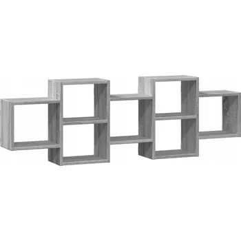 police Nástěnná police, šedý dub sonoma, 129x18x42 cm