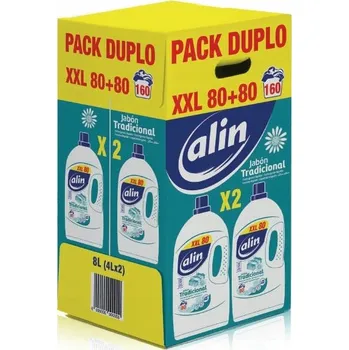 Prací gel ALIN Traditional Tekutý prací prostředek na barevné prádlo duopack (80+80 praní) 2 x 4 L
