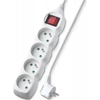 Napájecí kabel Prodlužovací Kabel GETI 3 m, 4 ks bílá