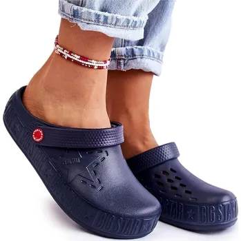 Dámské pantofle DÁMSKÉ NAZOUVÁKY BIG STAR II275002 TMAVĚ MODRÉ 41