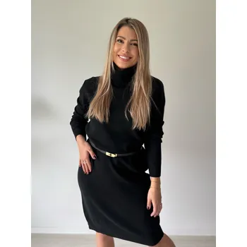 Dámské šaty Mishel Oversize pletené šaty TISSE černá Velikost: UNI