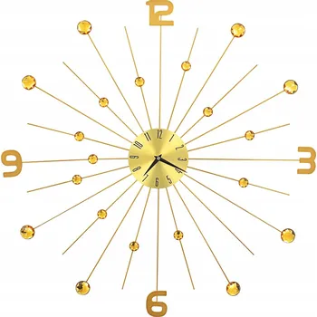 Hodiny Nástěnné hodiny, kovové, 70 cm, zlaté