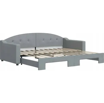 Pohovka Rozkládací pohovka/lehátko světle šedá 223 x 100 x 75 cm